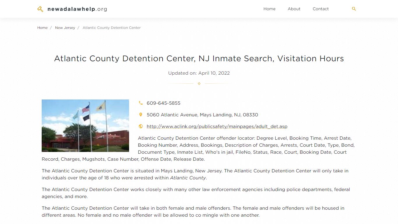 Atlantic County Detention Center, NJ Inmate Search ...