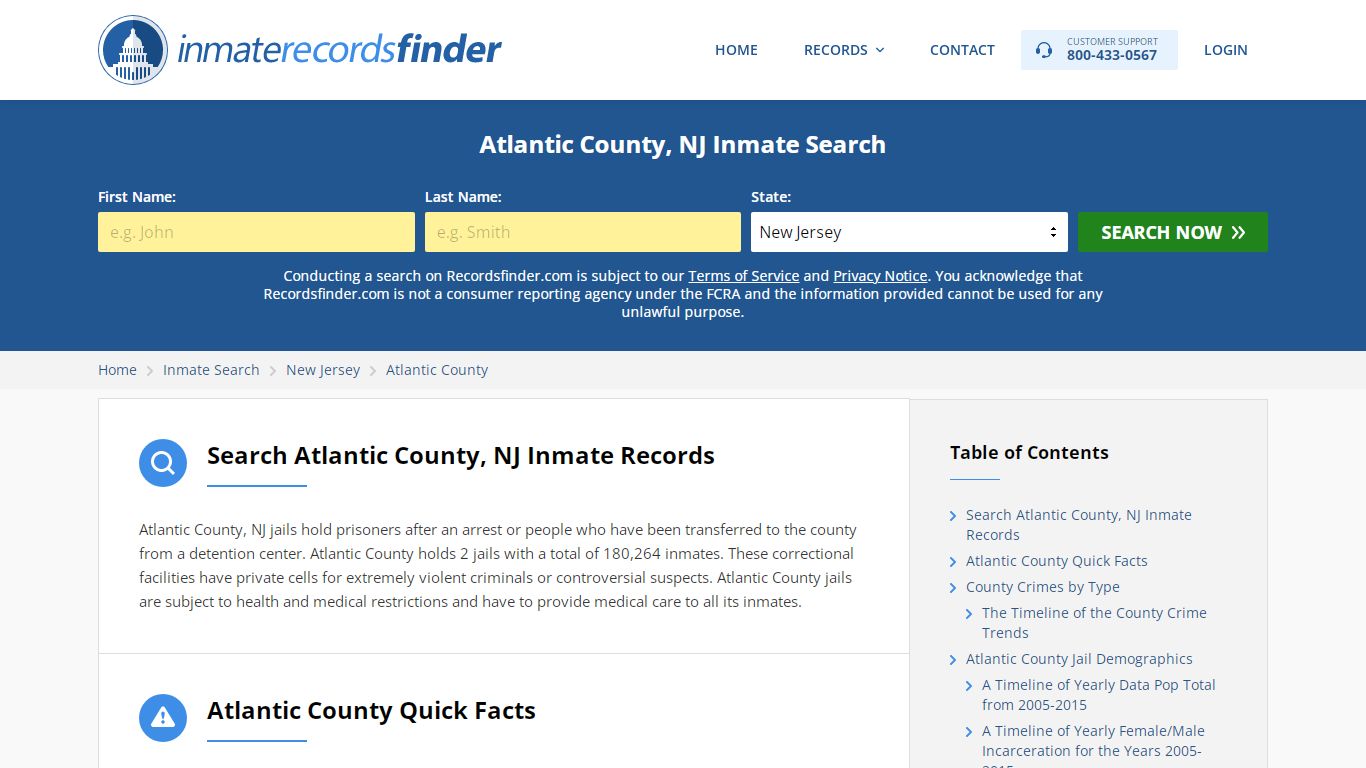 Atlantic County, NJ Inmate Lookup & Jail Records Online